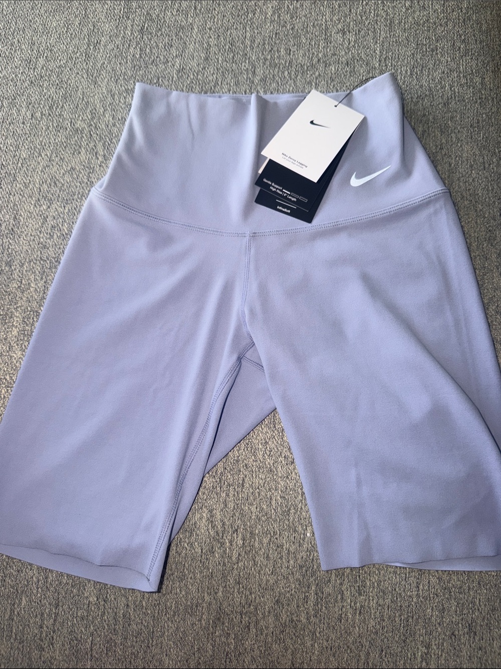 NWT Nike Zenvy Women's Gentle-Support High-Waisted 8" Biker Shorts XS Purple